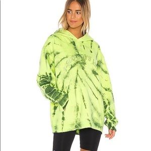 neon green boys lie hoodie